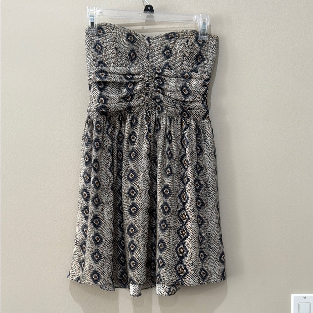 Parker Strapless Animal Snake Print Dress in XS